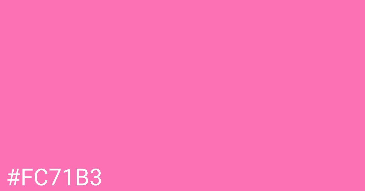 Hex color #fc71b3 graphic