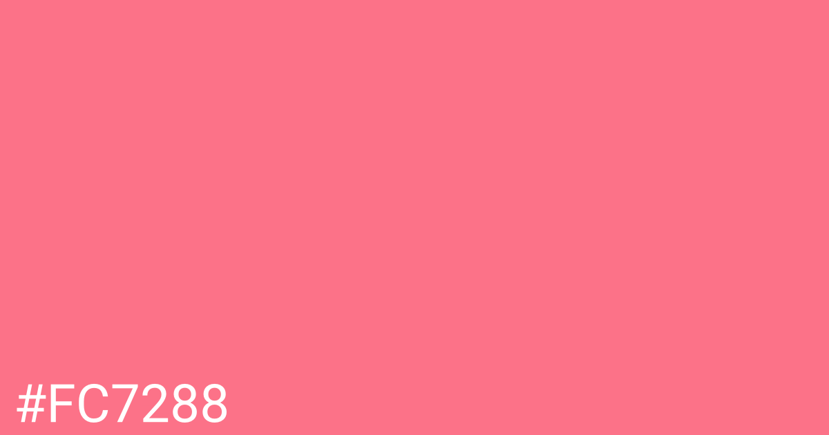 Hex color #fc7288 graphic