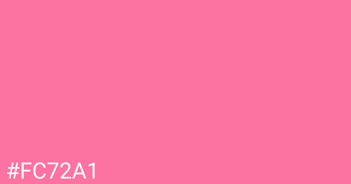 Hex color #fc72a1 graphic