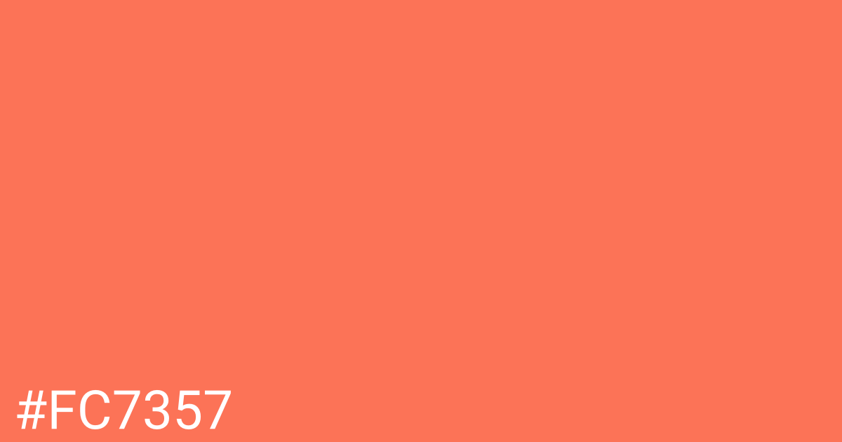 Hex color #fc7357 graphic