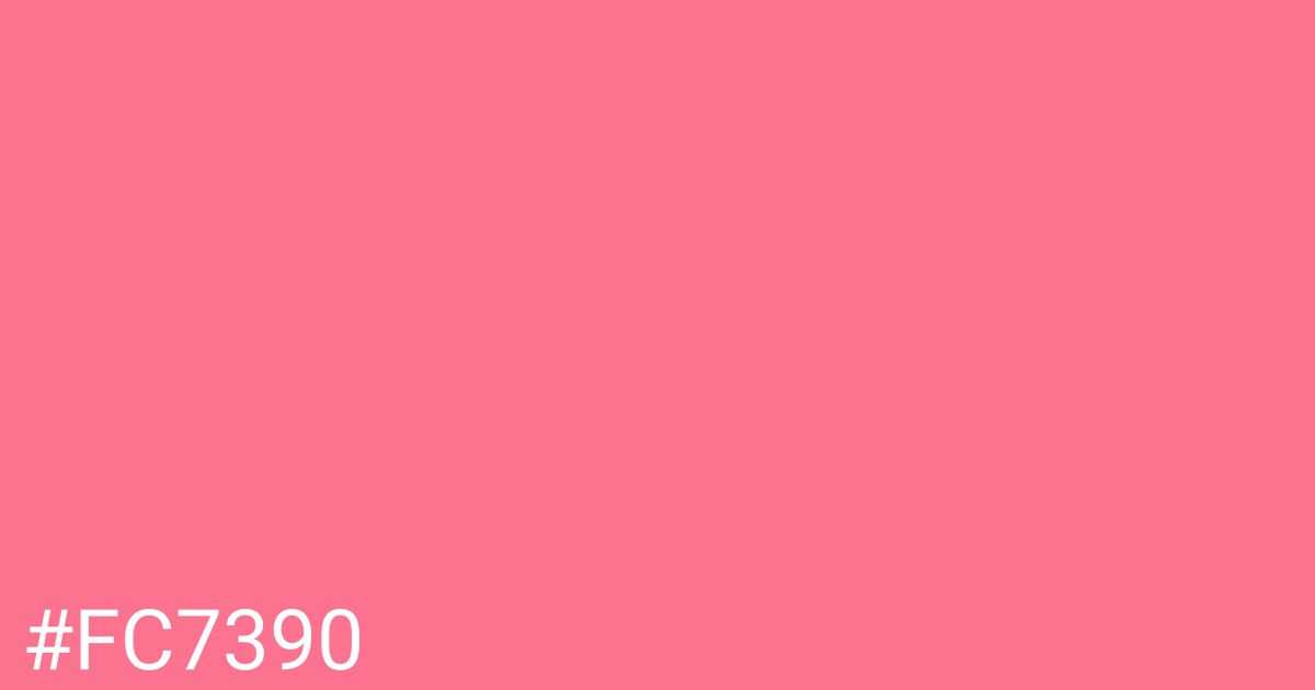 Hex color #fc7390 graphic