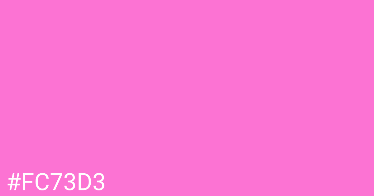 Hex color #fc73d3 graphic