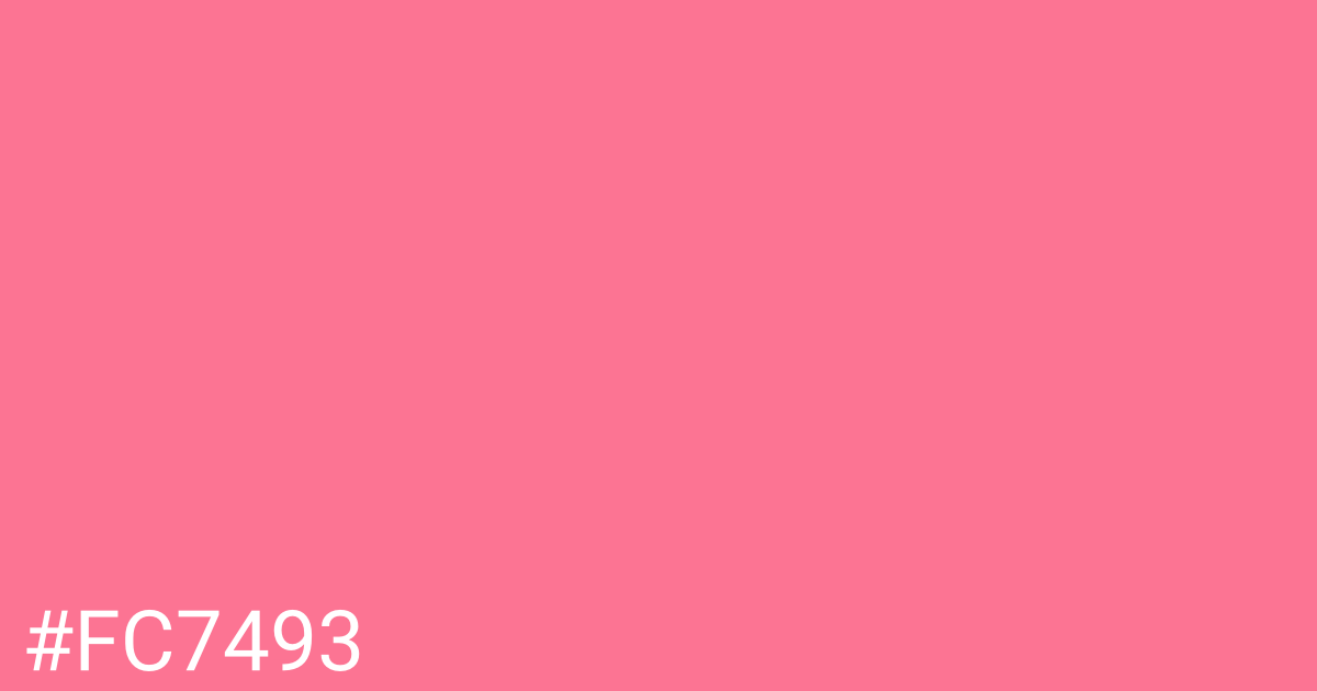 Hex color #fc7493 graphic