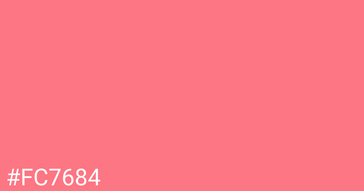 Hex color #fc7684 graphic