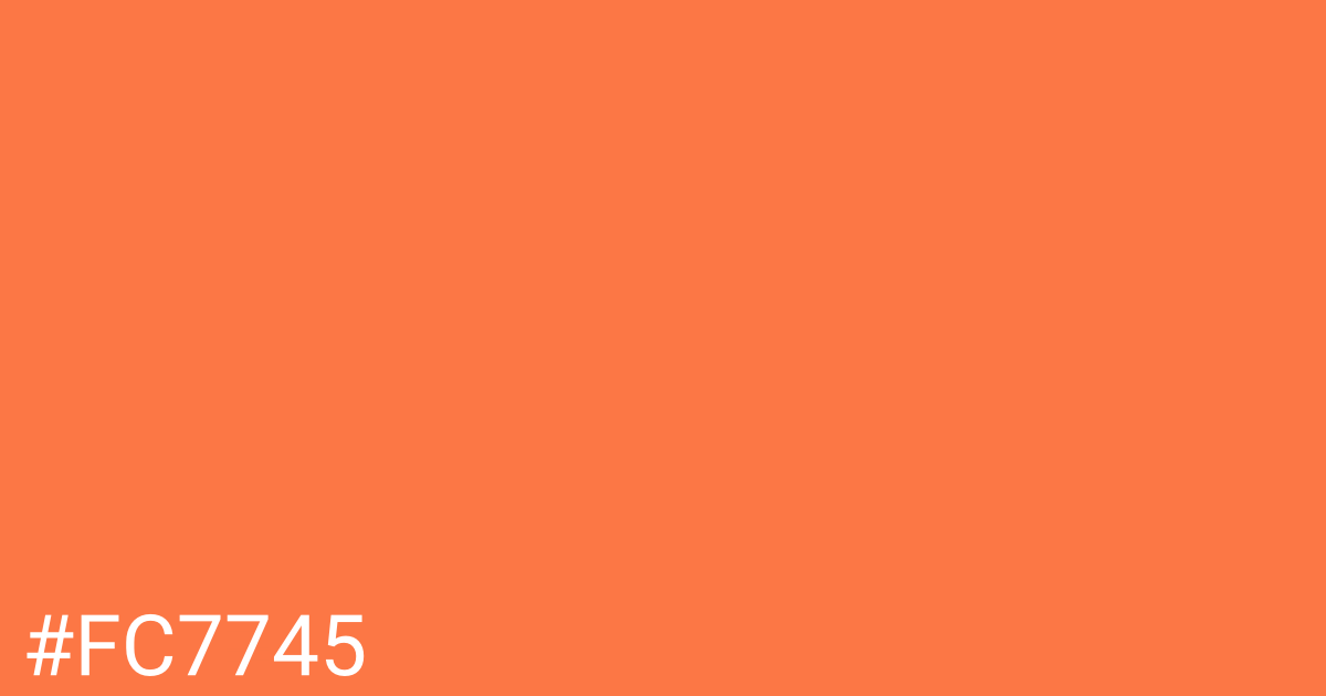 Hex color #fc7745 graphic