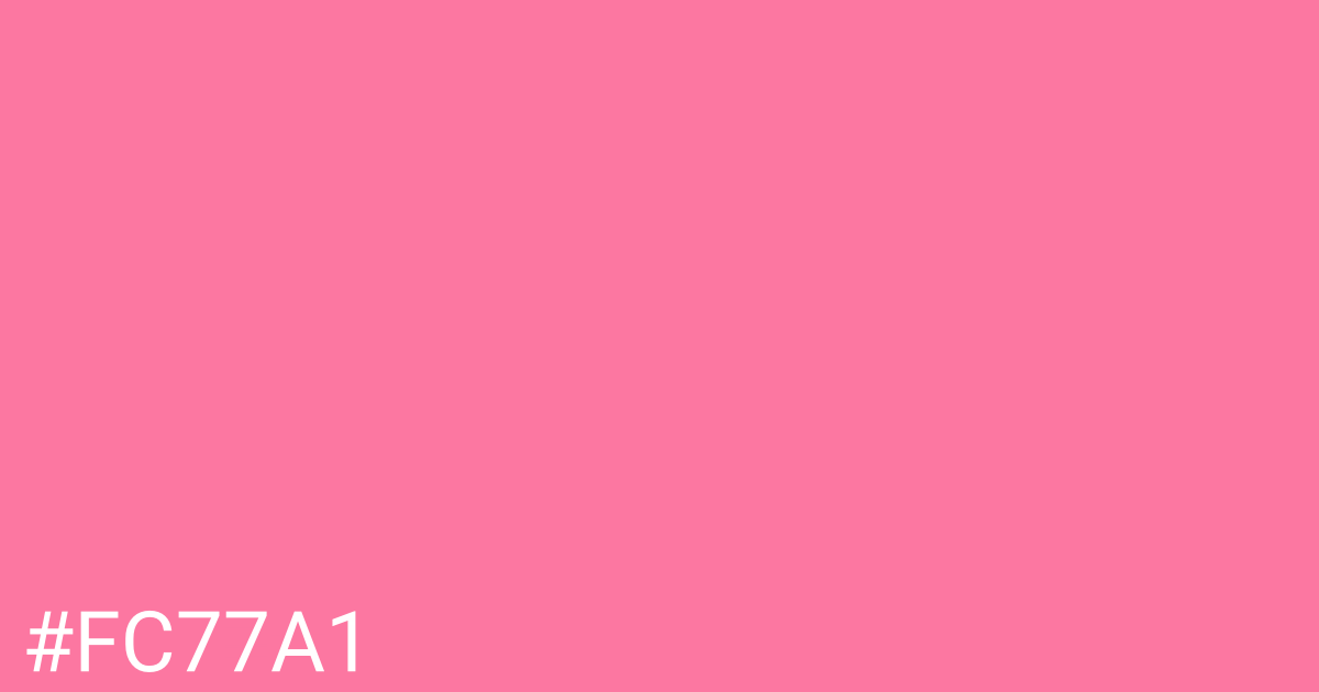 Hex color #fc77a1 graphic