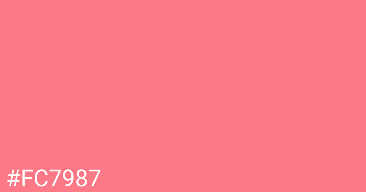 Hex color #fc7987 graphic
