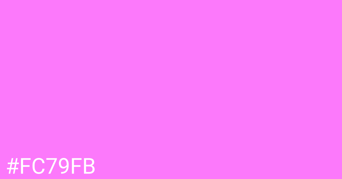 Hex color #fc79fb graphic