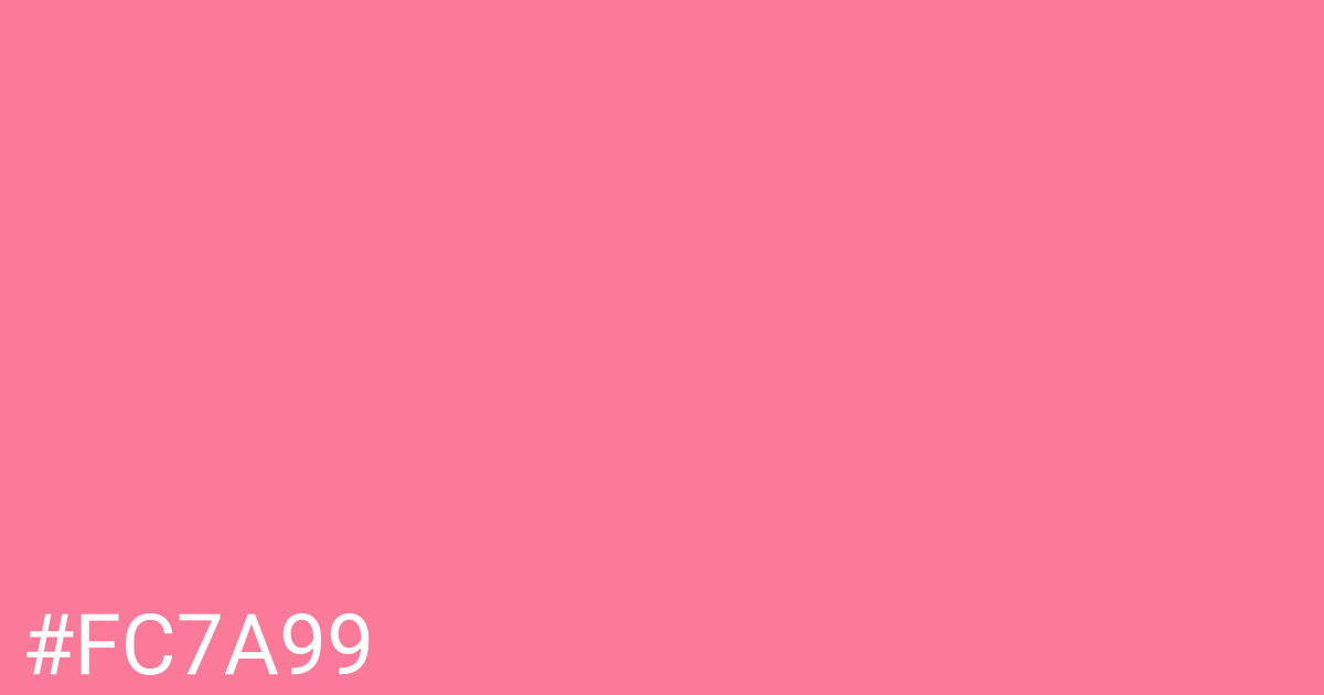 Hex color #fc7a99 graphic