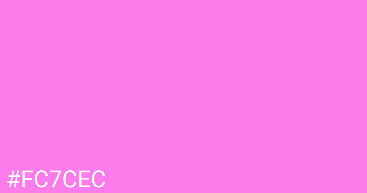 Hex color #fc7cec graphic