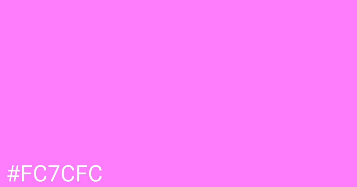 Hex color #fc7cfc graphic