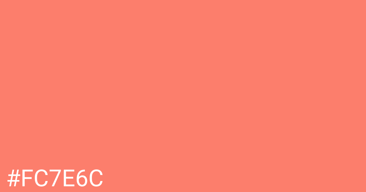 Hex color #fc7e6c graphic