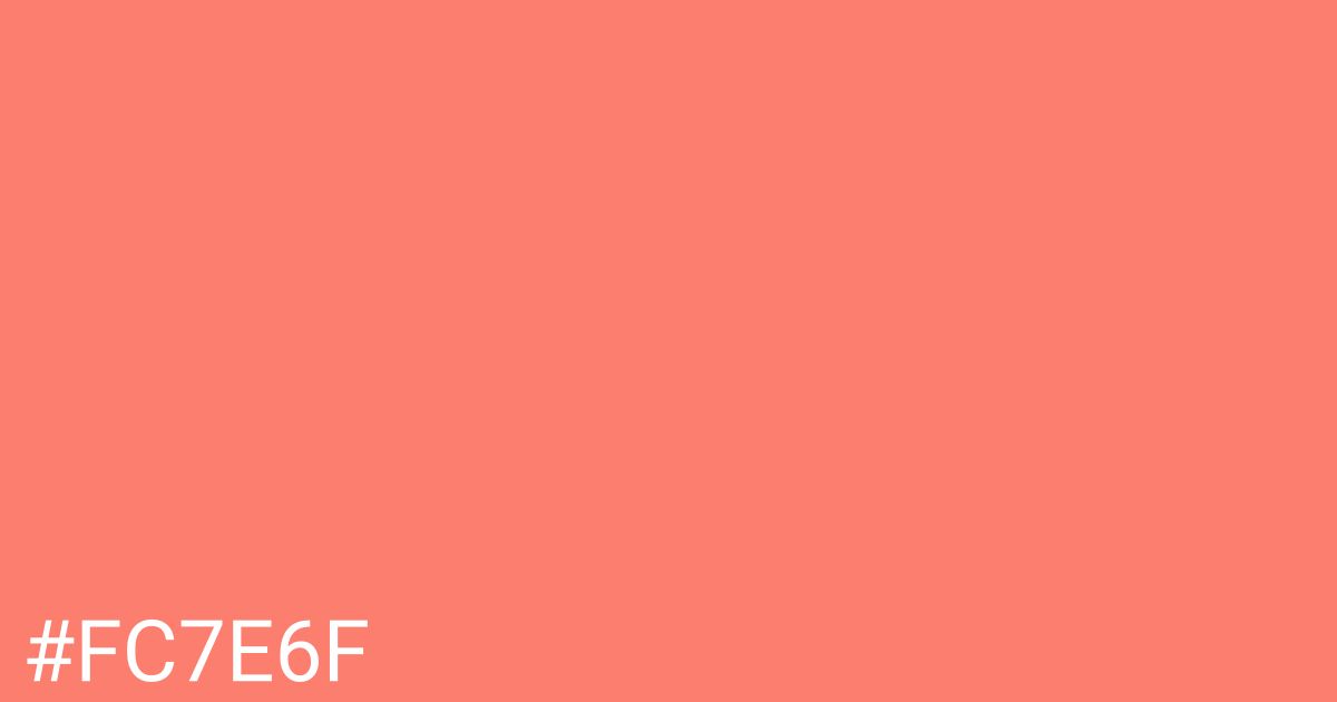 Hex color #fc7e6f graphic