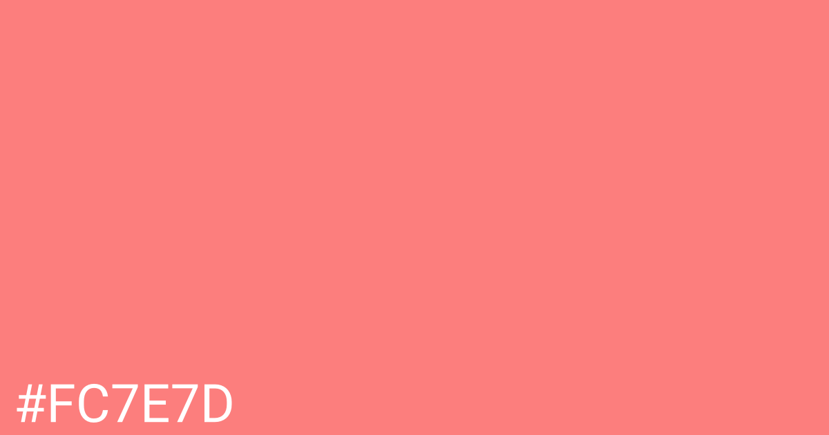 Hex color #fc7e7d graphic