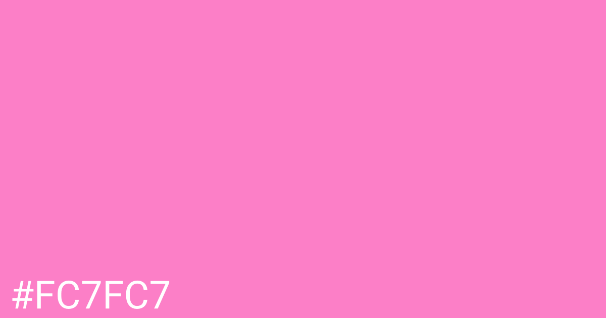 Hex color #fc7fc7 graphic