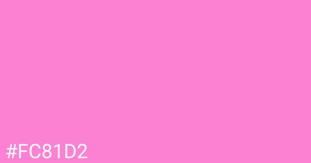 Hex color #fc81d2 graphic