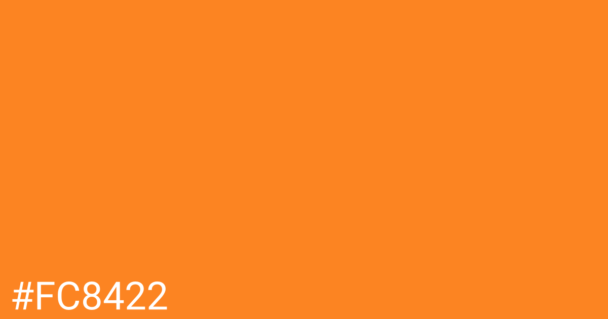 Hex color #fc8422 graphic