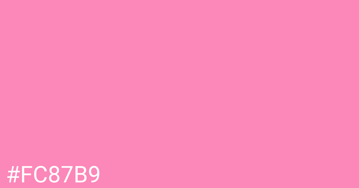 Hex color #fc87b9 graphic