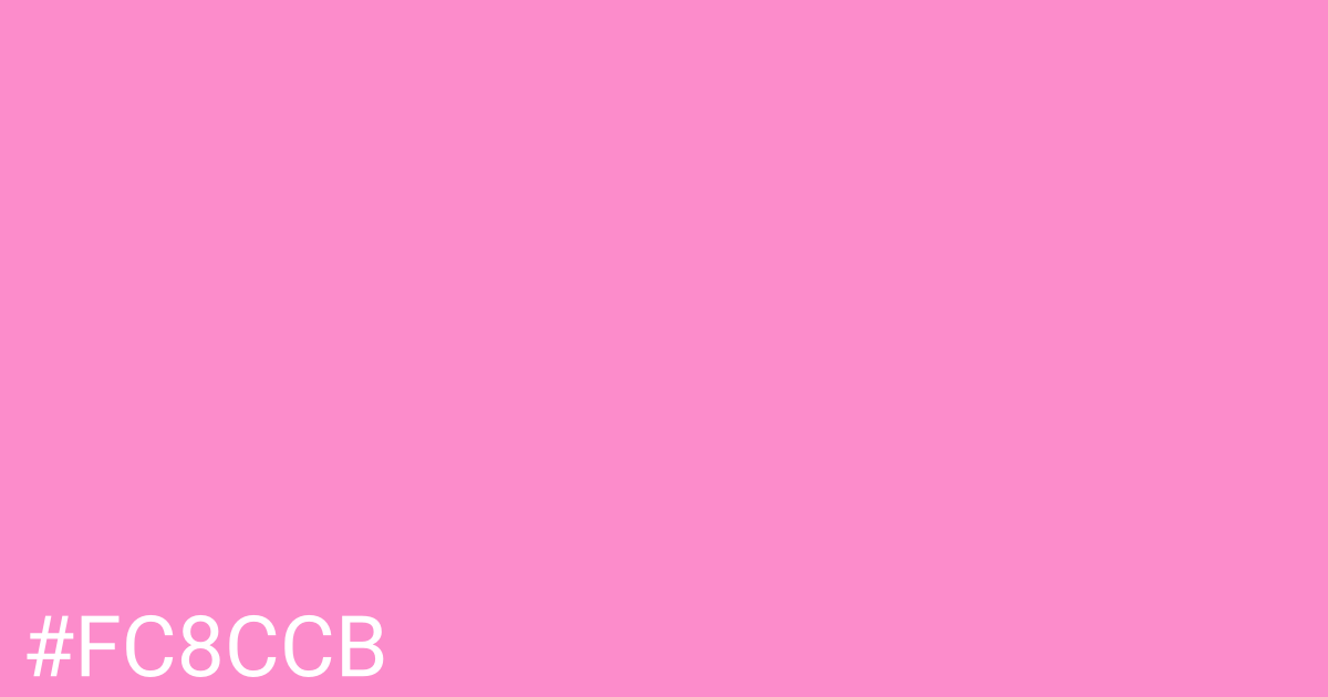 Hex color #fc8ccb graphic