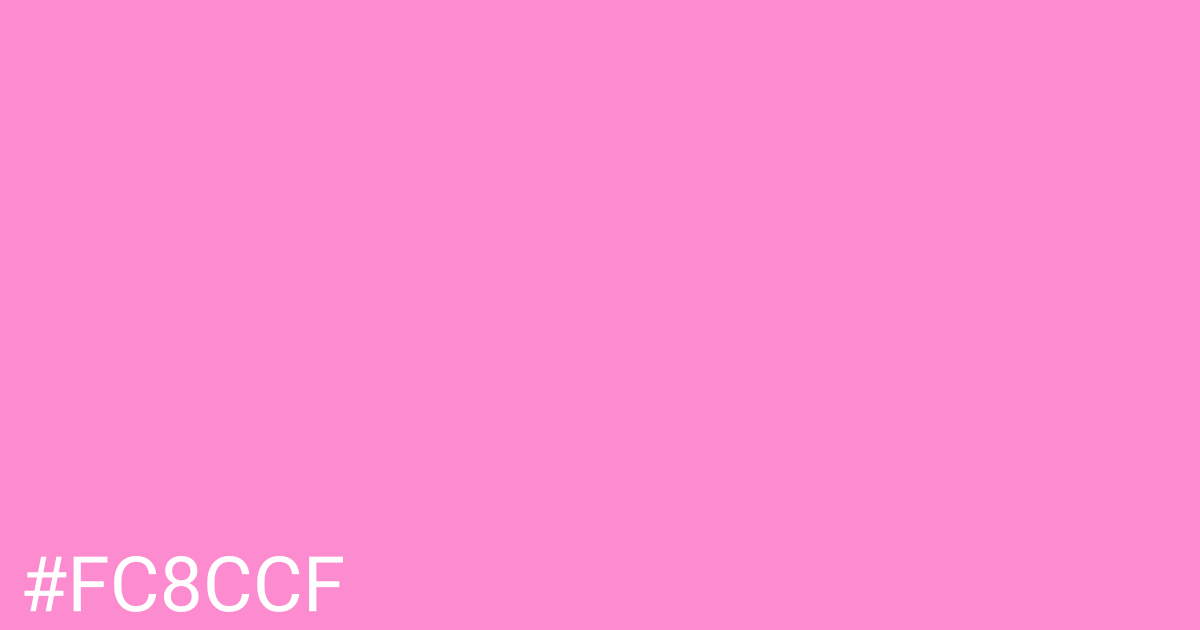 Hex color #fc8ccf graphic