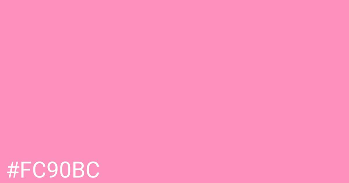 Hex color #fc90bc graphic