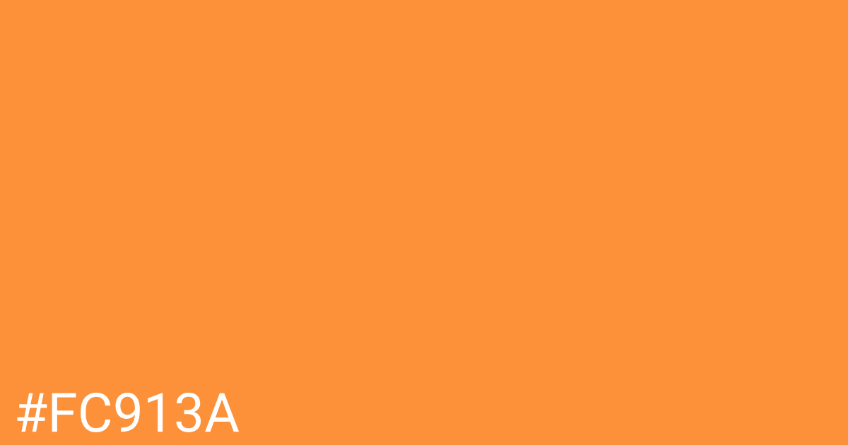 Hex color #fc913a graphic