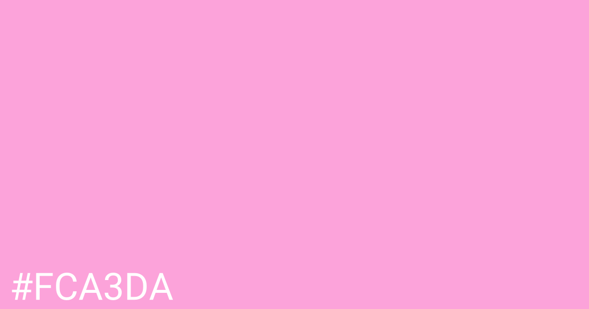 Hex color #fca3da graphic