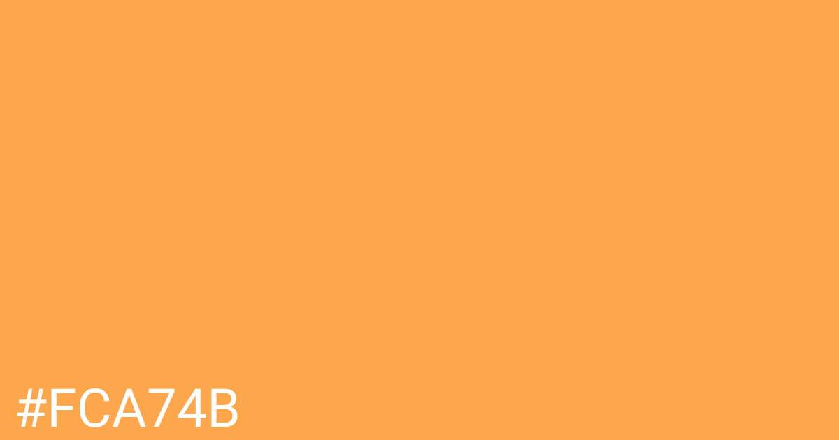 Hex color #fca74b graphic