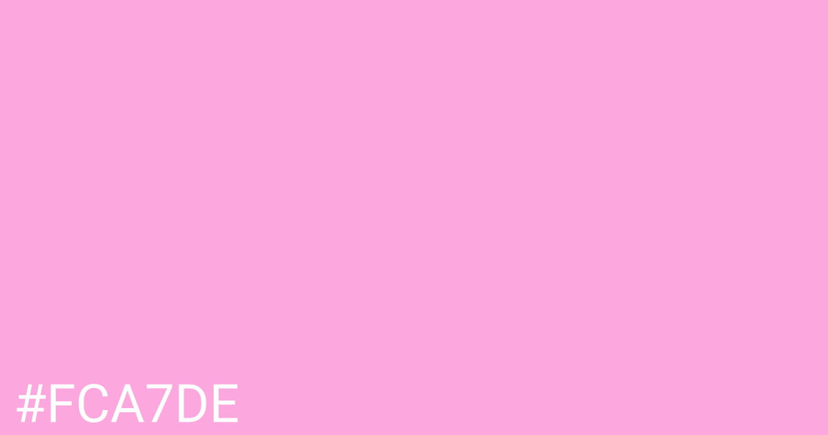 Hex color #fca7de graphic