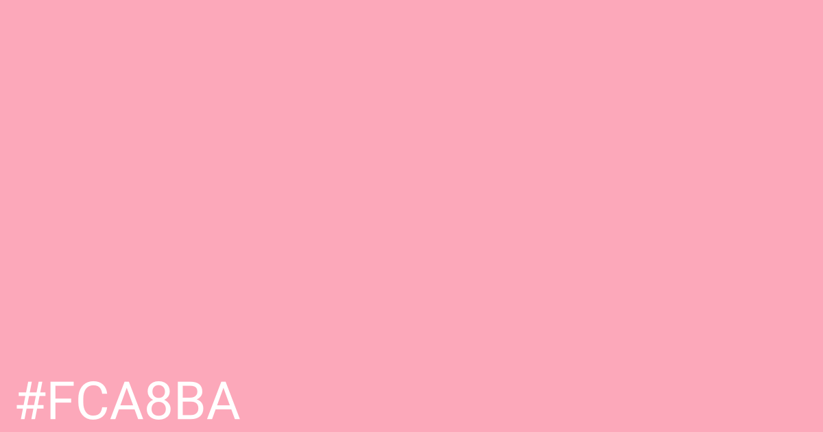 Hex color #fca8ba graphic