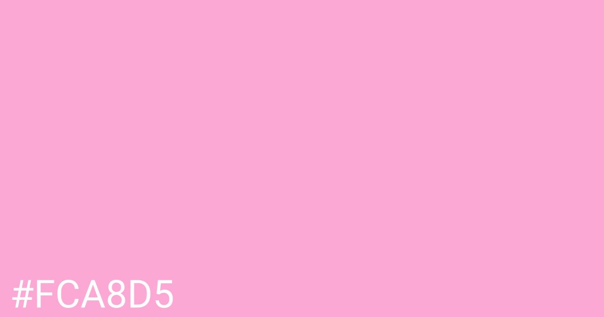 Hex color #fca8d5 graphic