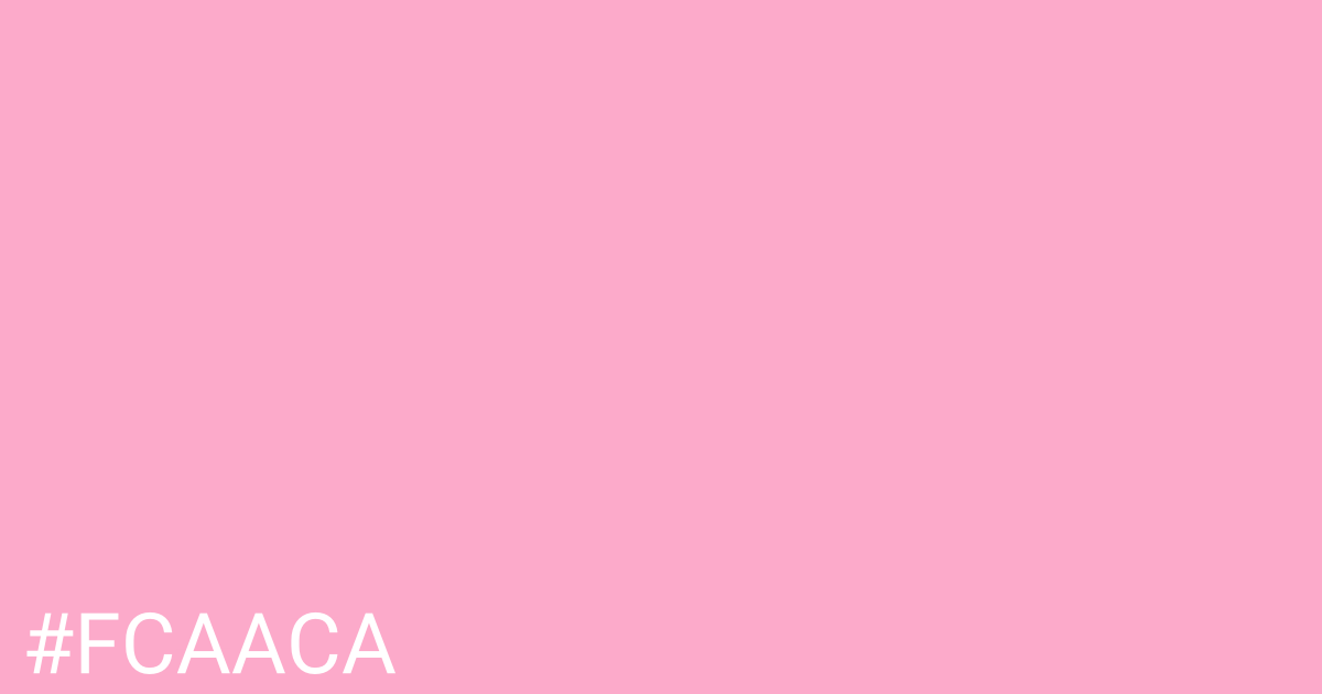 Hex color #fcaaca graphic