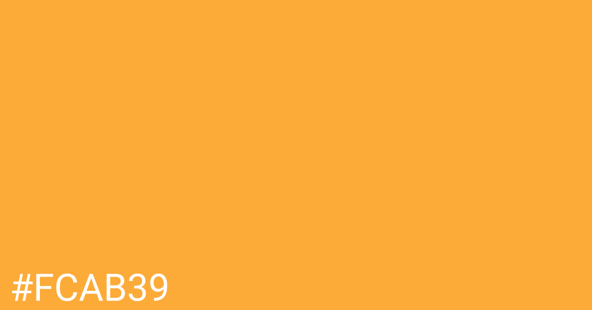 Hex color #fcab39 graphic