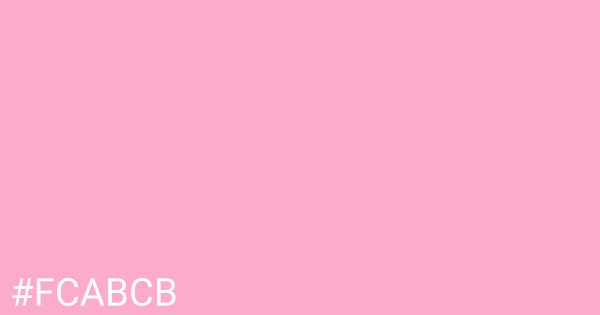 Hex color #fcabcb graphic