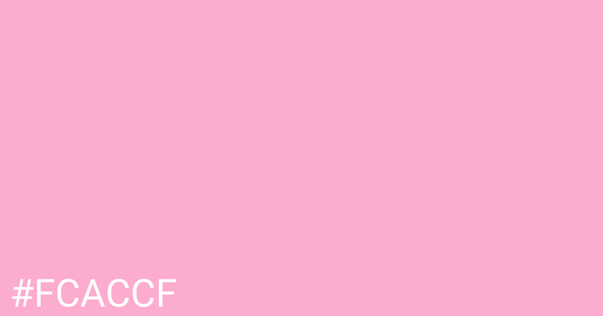 Hex color #fcaccf graphic