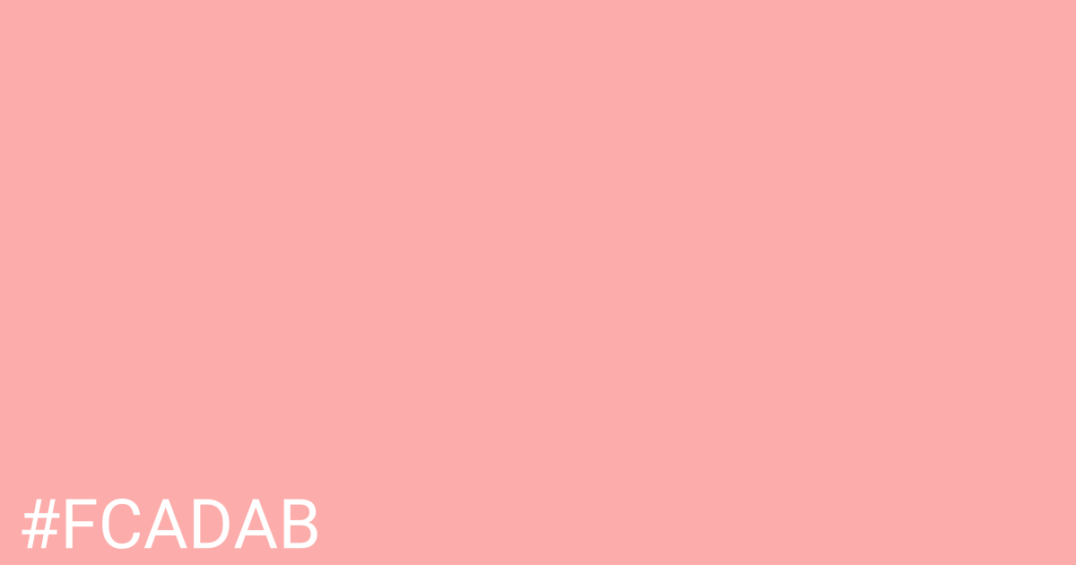 Hex color #fcadab graphic