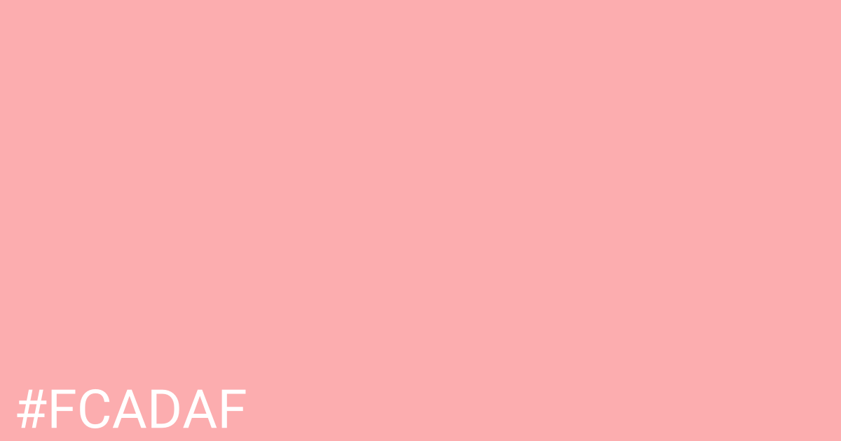 Hex color #fcadaf graphic