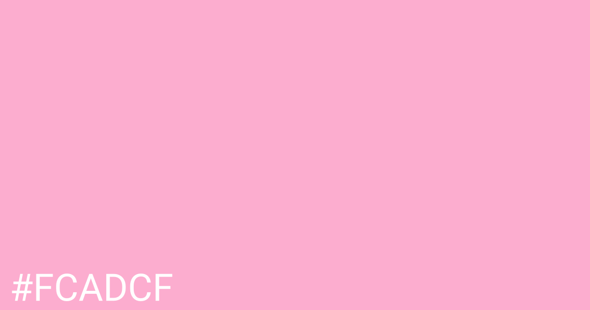 Hex color #fcadcf graphic