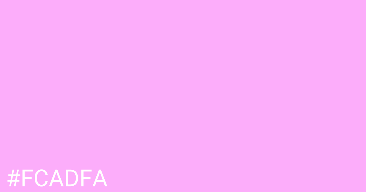 Hex color #fcadfa graphic