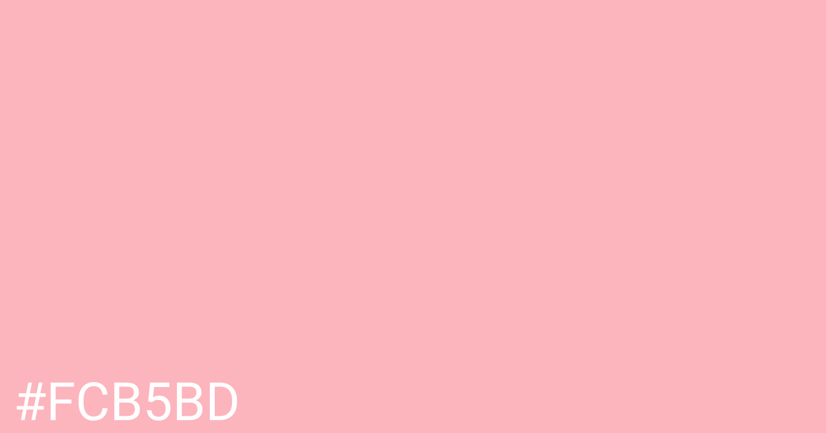 Hex color #fcb5bd graphic