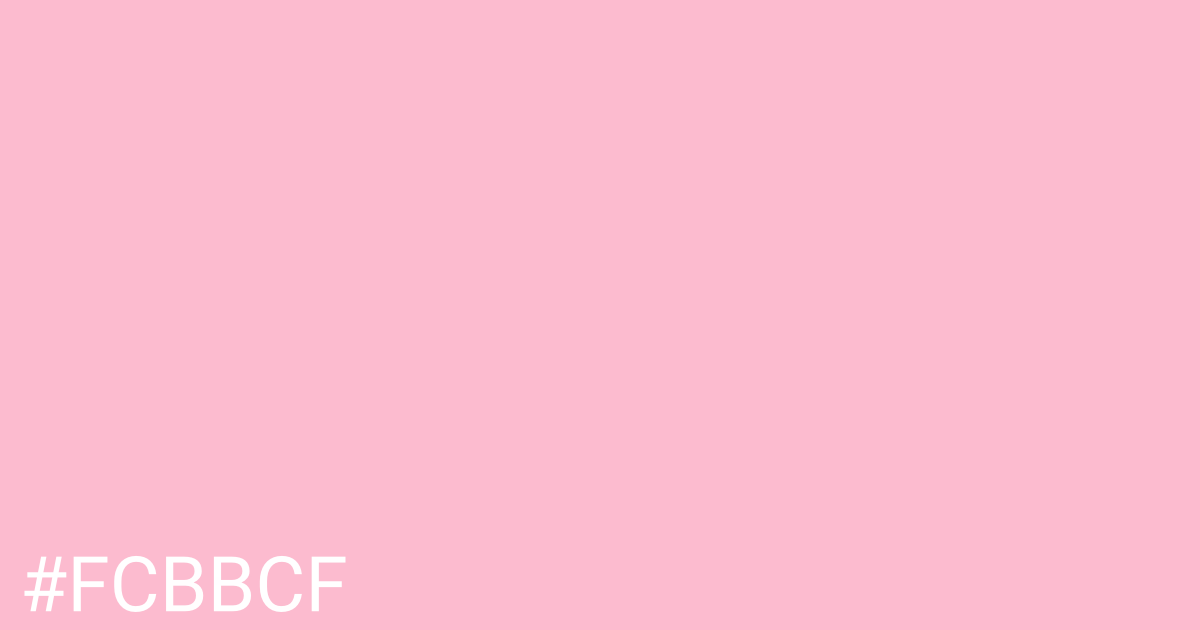 Hex color #fcbbcf graphic