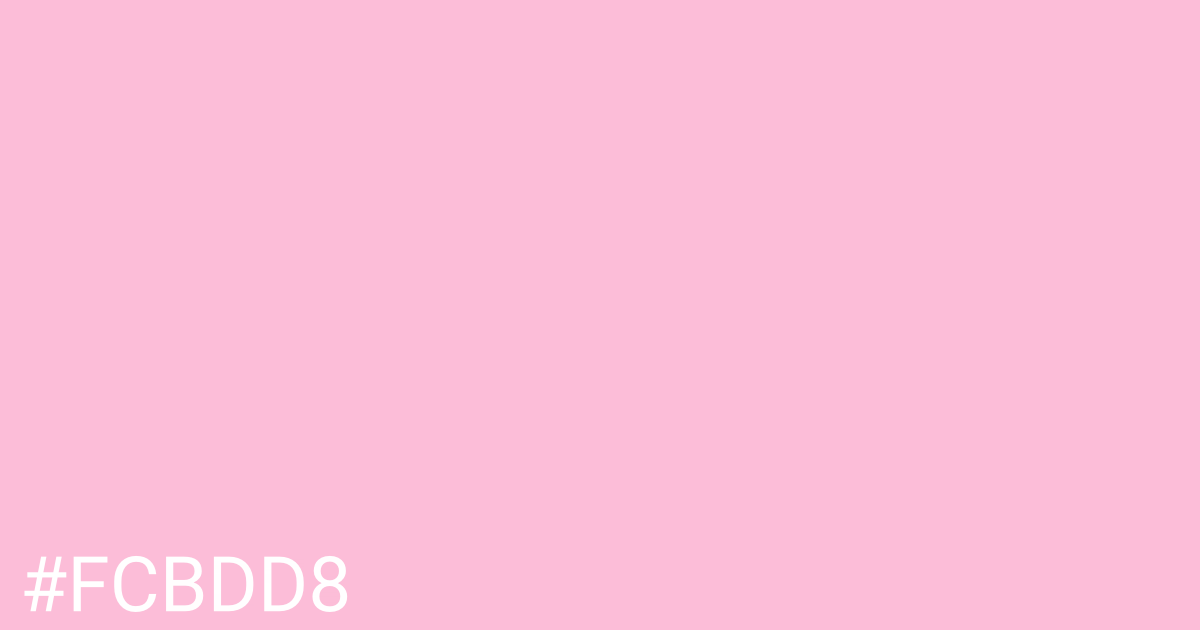 Hex color #fcbdd8 graphic