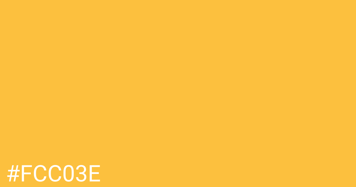 Hex color #fcc03e graphic