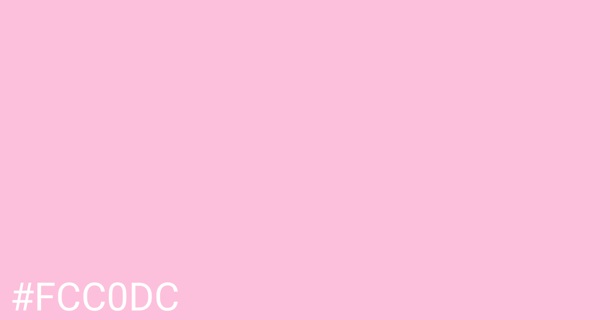 Hex color #fcc0dc graphic