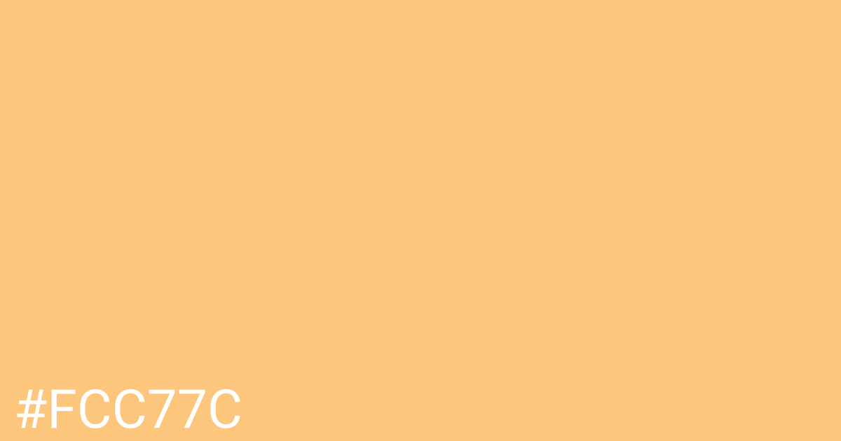 Hex color #fcc77c graphic