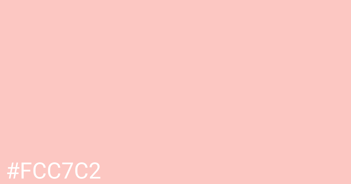 Hex color #fcc7c2 graphic