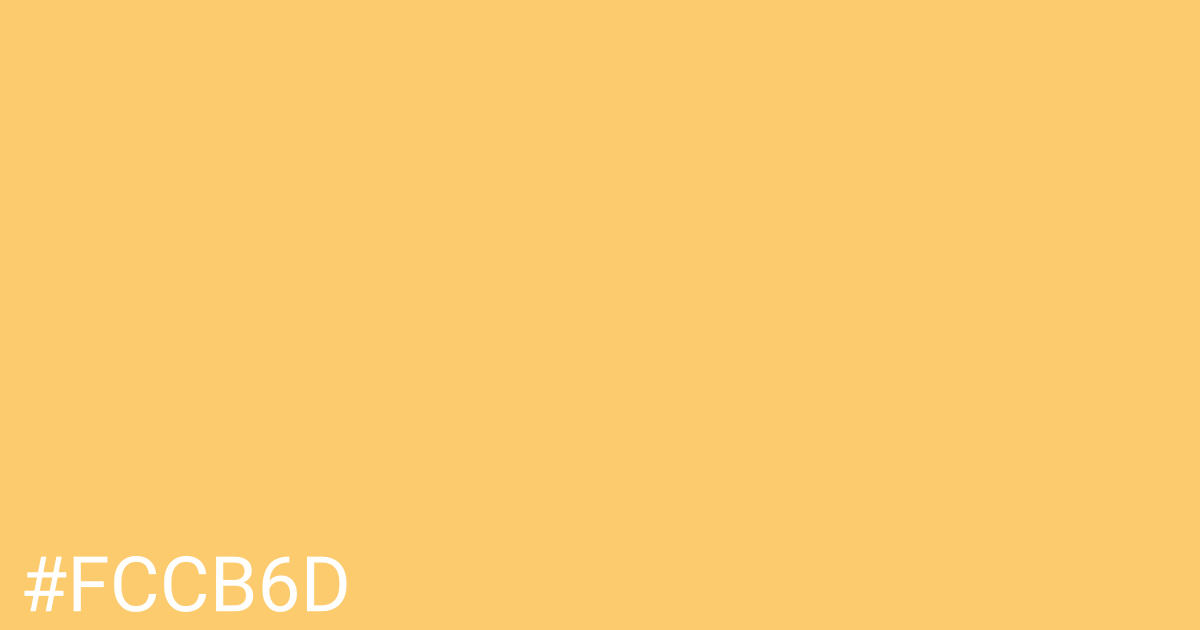 Hex color #fccb6d graphic