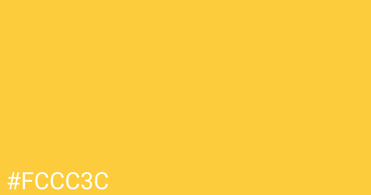 Hex color #fccc3c graphic