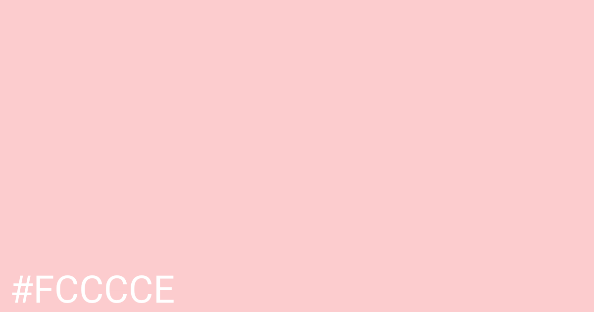 Hex color #fcccce graphic