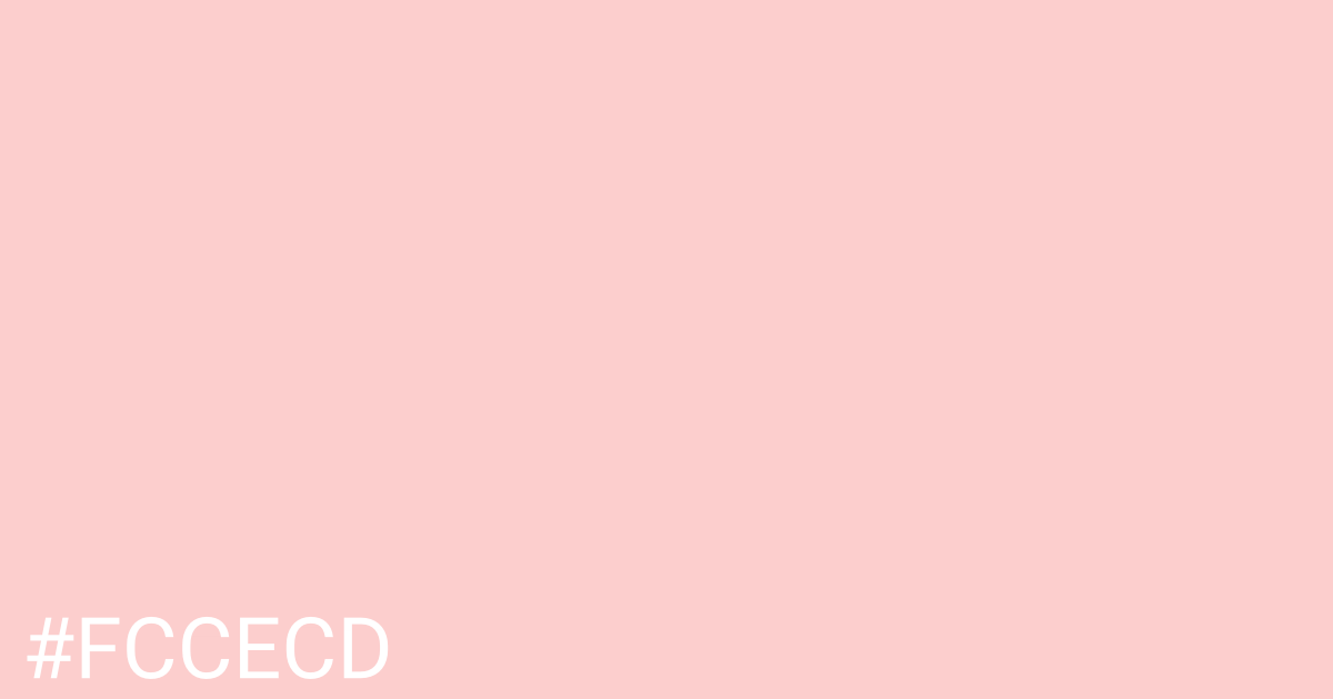 Hex color #fccecd graphic